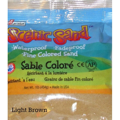 Scenic Sand™ Craft Colored Sand, Light Brown, 1 lb (454 g) Bag